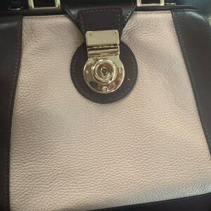 Elegant Cream and Brown Women's Bag